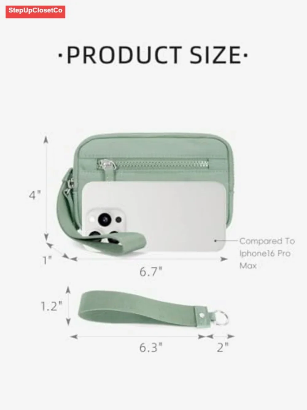 RFID Blocking Quilted Nylon Wristlet Wallet for Women, Compact Phone Wallet